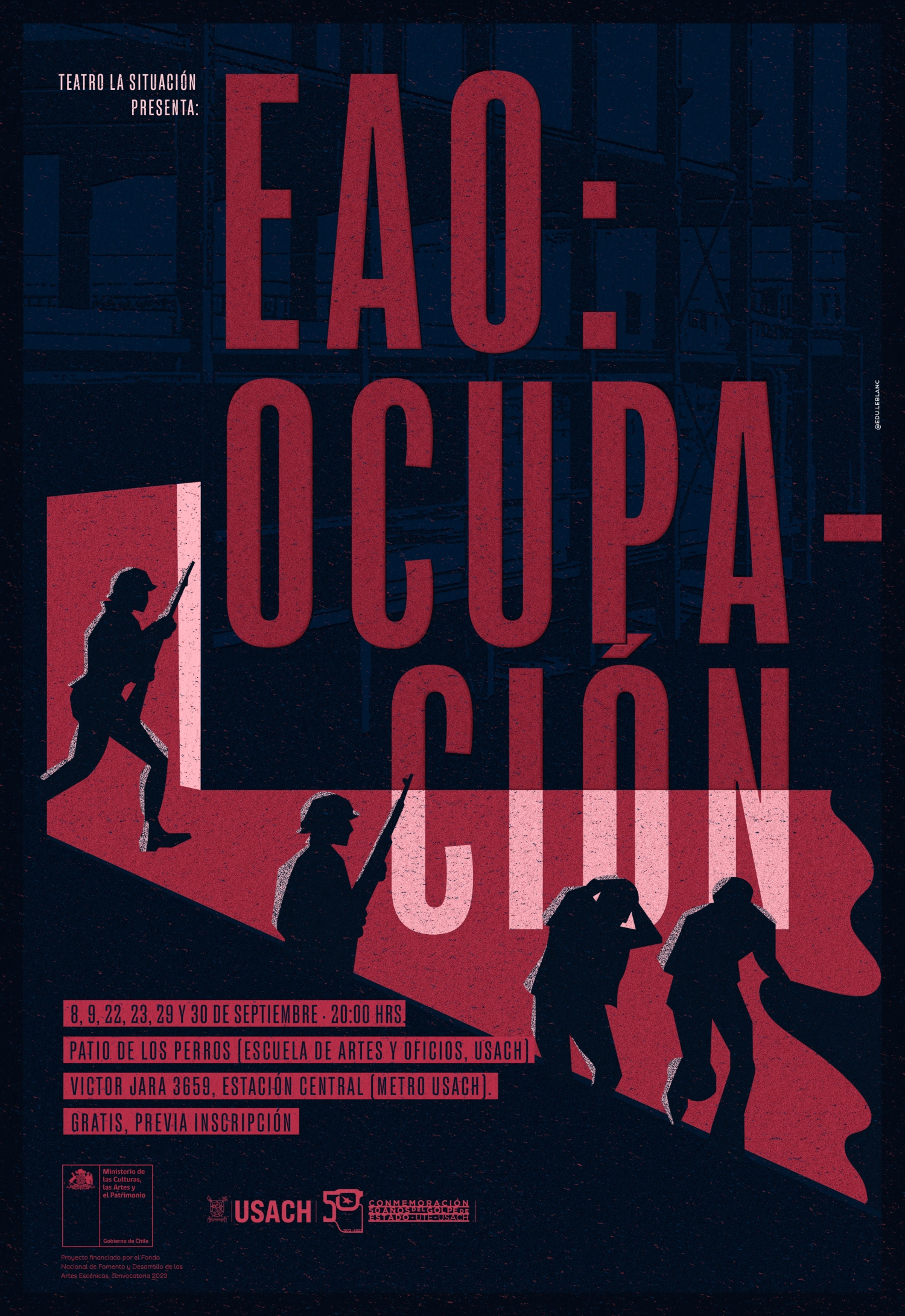 Afiche de la obra, con la informacion de esta.