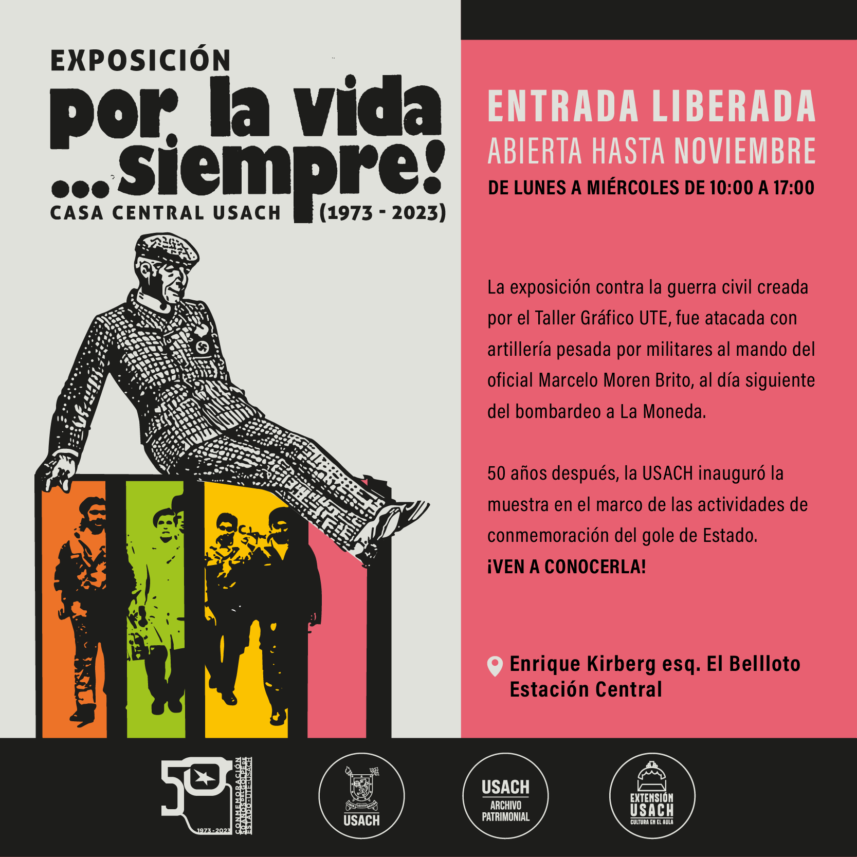 Afiche de la obra, con la informacion de esta.