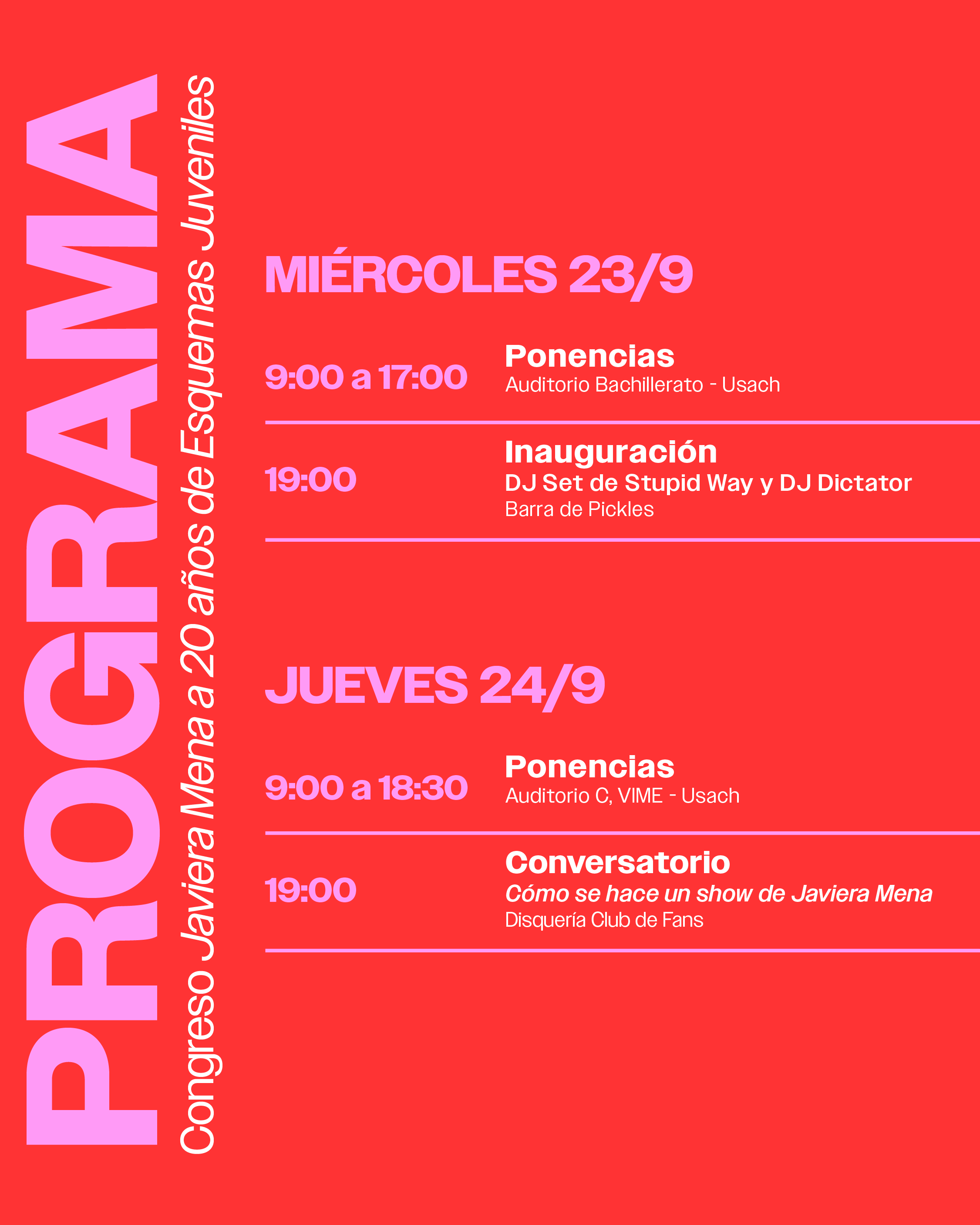 Afiche de la actividad