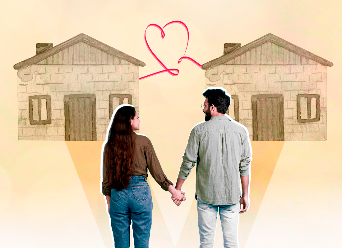 Pareja tomada de la mano