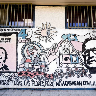 Foto de un mural en el Campus.