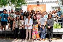 Vicerrectora VRA, Leonora Mendoza, y equipo Academia de Transición PACE  