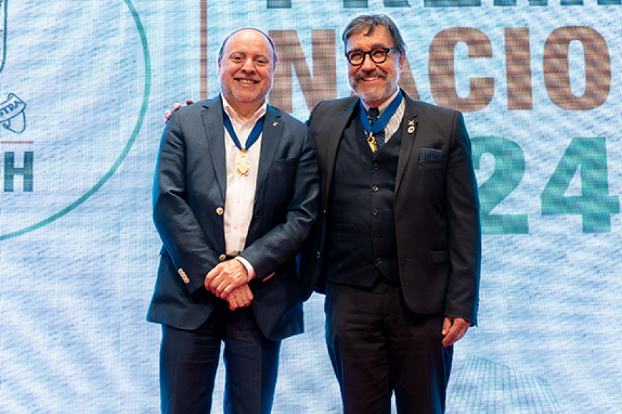 Premios Nacionales Usach, Dr. César Ross y Dr. José Zagal en celebración institucional de su gran logro