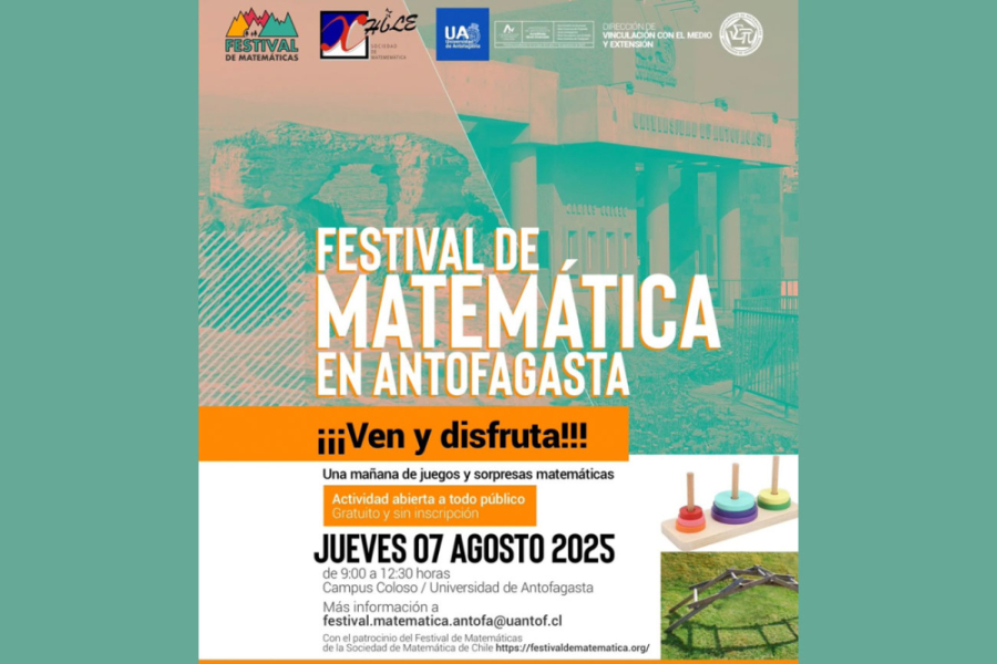 Afiche del evento. Fondo color esmeralda y la información en letras blancas y negras.