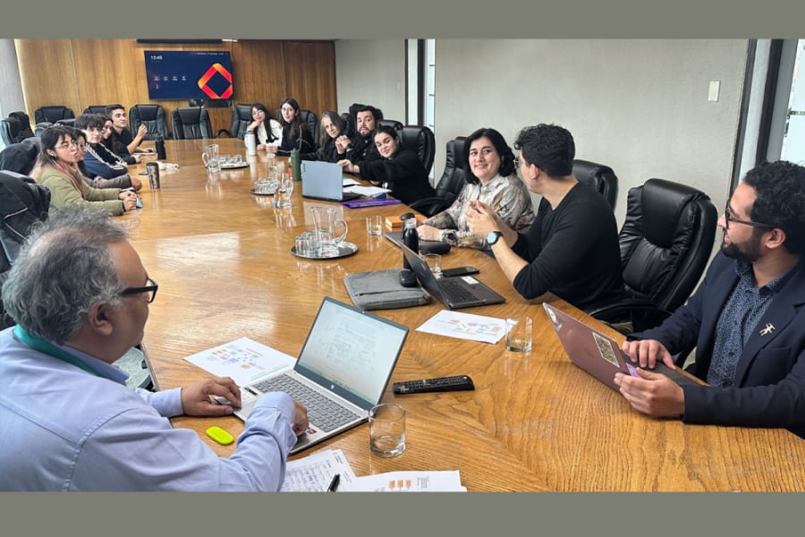 En la fotografía aparece el trabajo de la mesa de salud de la Usach