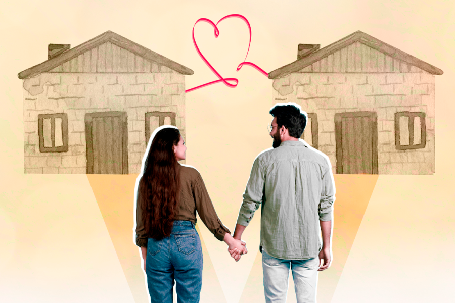 Pareja tomada de la mano